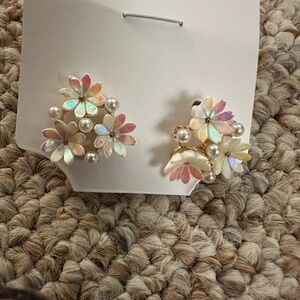 New Floral Pearl Cluster Earrings